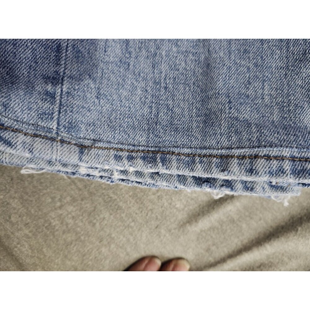 Denim Forum Arlo High Rise Straight Jeans Womens 24 x 25 Blue Stretch Button Fly - Picture 9 of 10